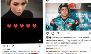 Unggahan Nikita Mirzani dan John Hopkis sekaligus sebagai pengumuman tentang status hubungan mereka. (pojoksatu)