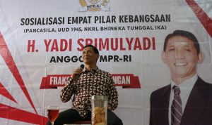 Yadi Srimulyadi: Generasi Muda Wajib Memahami Empat Pilar Kebangsaan Anggota MPRRI, Yadi Srimulyadi Saat sosialisasi empat pilar kebangsaan, di Desa Bojong Emas Kecamatam Solokanjeruk, Kabupaten Bandung, Sabtu (2/4