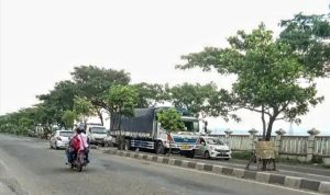 Salah satu ruas jalan di Pantura Cirebon yang tidak ada PJU. Foto: Dok/Deny Hamdani/Radar Cirebon