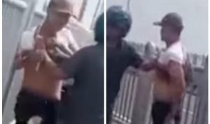 Tangkapan layar video seorang pria diduga maling motor, yang nekad terjun dari Jembatan Suramadu lalu hilang secara misterius.