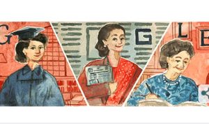 Siti Latifah Herawati Diah jadi Google Doodle hari ini, MInggu (3/4). (Foto: Google)