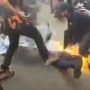 Tangkapan layar, Koordinator Lapangan demo 11 April terbakar di Bone, Sulawesi Selatan.