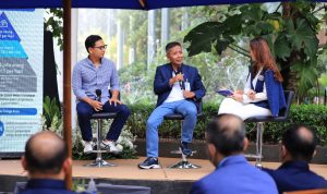 Direktur Bisnis Mikro BRI Supari pada acara Diskusi Taman BRI yang mengambil tema “Peran Digitalisasi dalam Mendorong UMKM Naik Kelas,” Rabu (13/4).