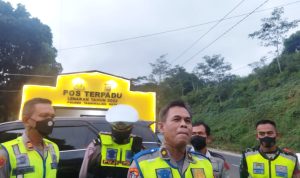 Kepala Bagian Operasi (Kabag Ops) Polres Tasikmalaya Kota, Kompol Shohet memprediksi puncak arus mudik di Lingkar Gentong terjadi hari Sabtu. (Nizar/Jabar Ekspres)