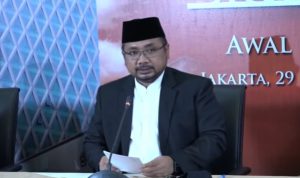 Pemerintah Tetapkan Awal Ramadan Minggu 3 April 2022 Tangkapan layar saat Menteri Agama Agama Yaqut Cholil Qoumas menentukan awal Ramadan.
