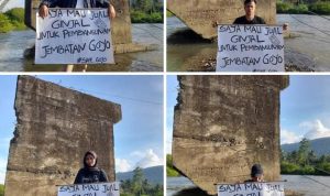 Tangkapan layar, postingan mahasiswa jual ginjal demi bangun jembatan di Bolmut Sulawesi Utara