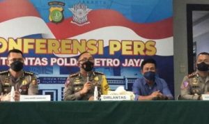 Konfrensi Pers Dirlantas Polda Metro Jaya. (Foto: PMJ news)