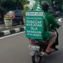 tangkapan layar video viral, konvoi pengendara motor yang membawa bendera khilafah.