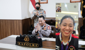 Kapolri Video Call Atlet Sepeda SEA Games, Begini Katanya Kapolri Video Call Langsung Atlet Sepeda SEA Games (Foto: PMJ NEWS)