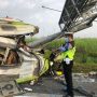 Kecelakaan di Tol Surabaya-Mojokerto (Sumo). (Istimewa)