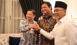 Tiga pimpinan Partai yang tergabung dalam Koalisi Indonesia Bersatu (KIB)