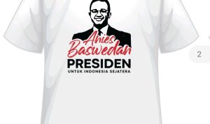 Kaos bergambar Anies Baswedan. (Foto: Twitter @bos_sir)