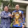Ketua Umum DPP Partai Demokrat Agus Harimurti Yudhoyono (AHY) menemui Ketua Umum DPP Partai Golkar Airlangga Hartarto di rumah dinas di Kompleks Widya Chandra, Sabtu (7/5).