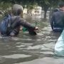 TANGKAPAN LAYAR: Banjir rob di pesisir kota semarang. (Istimewa)