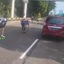 Tangkapan layar: Atlet sepatu roda latihan di Jalan Gatot Subroto (Video: Twitter @pativ7)