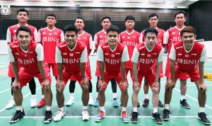 Tim Bulutangkis Indonesia di Thomas Cup 2022. (Foto: PBSI)