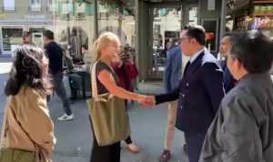 Pertemuan Geraldine Beldi dan Ridwan kamil saat di Kota Bern Swiss. (tangkapan layar video instagram @geraldin_beldi)