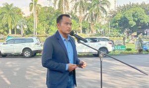 Karo Adpim Pemprov Jabar, Wahyu Mijaya., menjelaskan Ridwan Kamil akan mulai aktivitas sebagai Gubernur pada kamis mendatang. Foto. Sandi Nugraha.