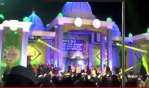 Penutupan Acara MTQ ke XLV di Kecamatan Mataram berakhir dengan penampilan musik dugem. (tangkapan layar)
