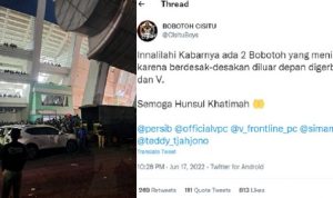 PSSI Bentuk Tim Investigasi untuk Selidiki Kematian 2 Bobotoh