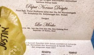 Undangan Pernikahan Lee Minho yang membuat heboh Netizen. (tangkapan layar)