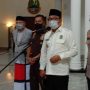 Gubernur Jawa Barat, Ridwan Kamil, saat memaparkan tentang Covid-19 di Jawa Barat. Rabu (22/6). Foto. Sandi Nugraha.