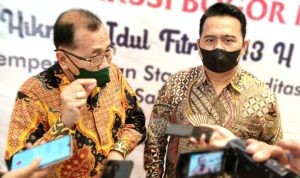 Ketua PERSI Bogor Raya dr. Lanjar Sugiyanto, MARS bersama Ketua ARSSI Bogor Raya dr Yudhy Iskandar, MARS. (Yudha Prananda)