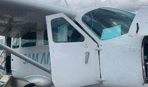 Pesawat Sam Air ditembaki oleh Kelompok Kriminal Bersenjata (KKB) Papua