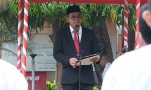 Dirjen Pajak Suryo Utomo memimpin upacara Hari Pajak di Gedung Keuangan Negara Provinsi Bali