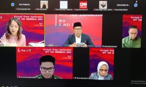 Confrensipers secara virtual menjelang Summit Y20. Sabtu (2/7). Foto. Sandi Nugraha.