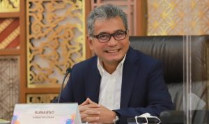 Direktur Utama BRI Sunarso, Saat Press Conference Pemaparan Kinerja Keuangan Kuartal II Tahun 2022 pada Rabu, 27 Juli 2022. (ist)