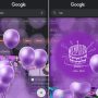 Penampakan halaman pencarian Google yang penuh dengan balon kejutan dari BTS untuk Army. (ist)