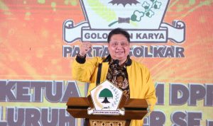 Ketua Umum Partai Golkar Airlangga Hartarto ketika melakukan kunjungan ke Semarang