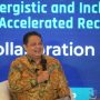 Menko Airlangga Hartarto ketika Hadir dalam acara Leaders Talk Festival di Bali.
