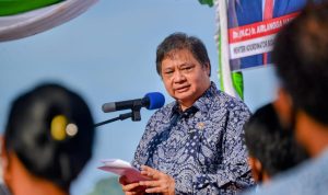 Menteri Koordinator Bidang Perekonomian Airlangga Hartarto ketika mengunjungi pengembangan KEK di Gresik beberapa waktu lalu.