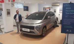 Branch Manager PT. Hyundai Mobil Indonesia, Heru Susilo saat peluncuran Hyundai STARGAZER. (Istimewa/Hyundai for Jabar Ekspres)