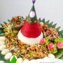Ilustrasi Tumpeng kemerdekaan yang identik dengan warna merah putih. (ist)