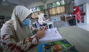 Ilustrasi sistem pembelajaran tatap muka (PTM). (Foto: Yudha Prananda / Jabar Ekspres)