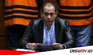 Komisioner KPK Nurul Ghufron saat menjelaskan kronologi dan konstruksi kasus suap di Unila, minggu (21/8). Syaiful Amri/Disway.id-disway.id