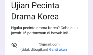 ujian pecinta drama korea