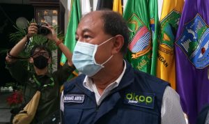 Kepala DKPP Jabar, M Arifin Soedjayana saat menjelaskan ketahanan pangan di JAbar ini aman paska kenaikan BBM.. Foto. Sandi Nugraha.