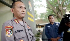 Kepala Sekolah Polisi Negara (SPN) Gorontalo Kombes Agus Widodo, saat mengungkap polisi penembak polisi sudah diperiksa propam. ANTARA/Adiwinata Solihin