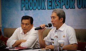 Capai 78 Juta US Dollar, Dedie Apresiasi para Eksportir Kota Bogor Wali Kota Bogor, Dedie Rachim saat beri apresiasi pada eksportir Kota Bogor. (Yudha Prananda / Jabar Ekspres)