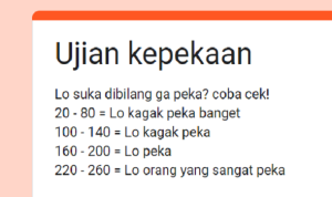 link ujian kepekaan