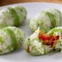 Tampilan cantik lemper brokoli yang unik. Resep rahasia cemilan yang cocok untuk sajian family time di akhir pekan. (sajiansedap)