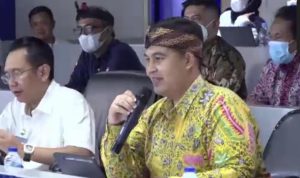 Ketua panitia penyelenggara Anugrah Penyiaran KPID JAbar ke 15, Jalu Priambodo saat konferensi pers secara virtual, Rabu (7/9).