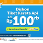 Promo Tiket Kereta Api Diskon Rp100.000 (Sumber Gambar: Traveloka)