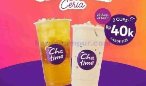 Promo Chatime Terbaru September 2022, 2 Rasa Cuma Rp 40 Ribu! promo chatime