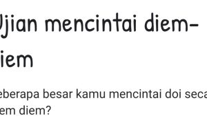 TES UJIAN Mencintai Dalam Diam, Ini Linknya, Seberapa Ngenes Kamu?