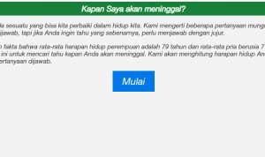 Link Tes Ujian 'KEMATIAN' Lagi Viral, Ketahui Waktu Kematianmu Sekarang Juga! Link Tes Ujian 'KEMATIAN' Lagi Viral, Ketahui Waktu Kematianmu Sekarang Juga!